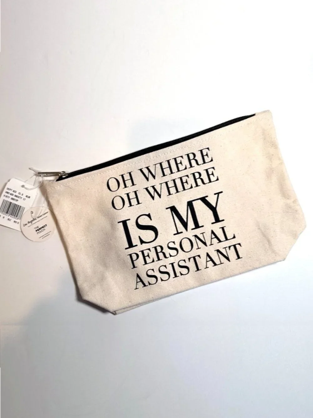 Los Angeles Trading Co. The Perfect Pouch Canvas Makeup Cosmetic Travel Bag NWT